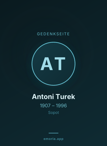 Gedenkportrait von Antoni Turek