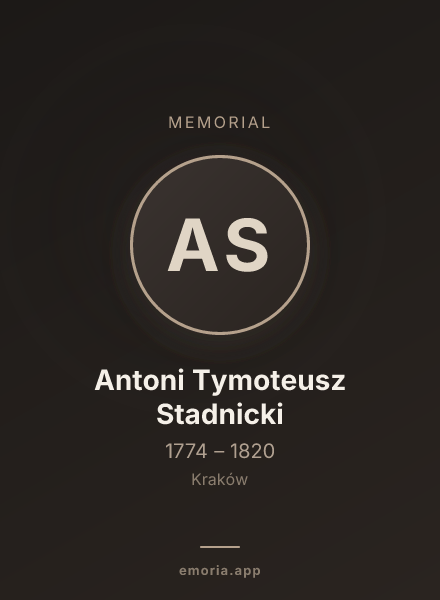 Memorial portrait of Antoni Tymoteusz Stadnicki