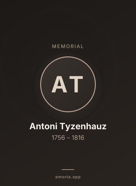 Memorial portrait of Antoni Tyzenhauz