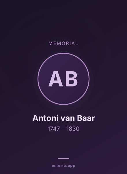 Memorial portrait of Antoni van Baar