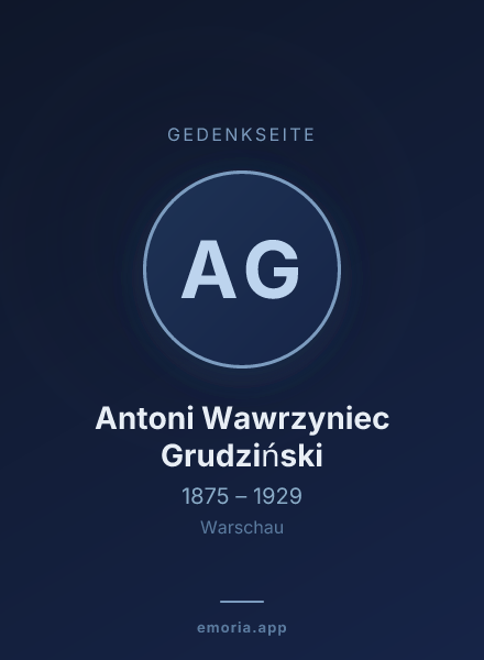 Gedenkportrait von Antoni Wawrzyniec Grudziński