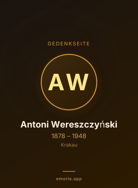 Gedenkportrait von Antoni Wereszczyński