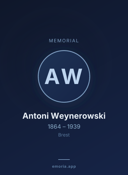 Memorial portrait of Antoni Weynerowski