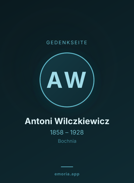 Gedenkportrait von Antoni Wilczkiewicz
