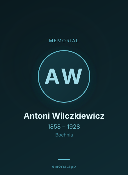 Memorial portrait of Antoni Wilczkiewicz