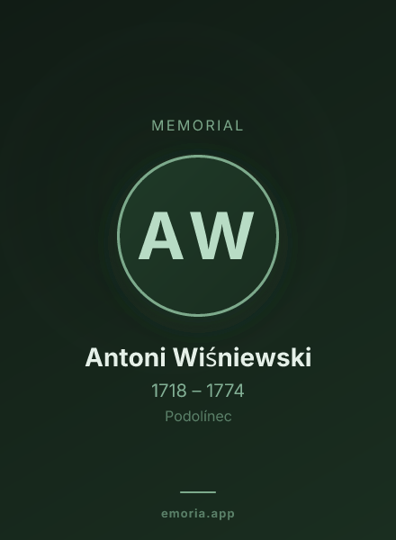 Memorial portrait of Antoni Wiśniewski