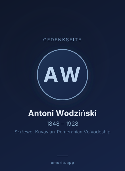Gedenkportrait von Antoni Wodziński