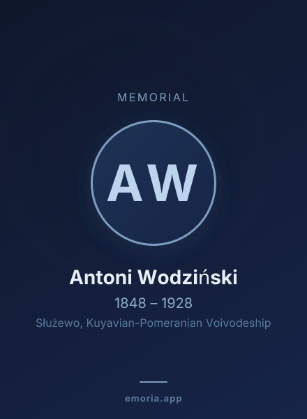 Memorial portrait of Antoni Wodziński