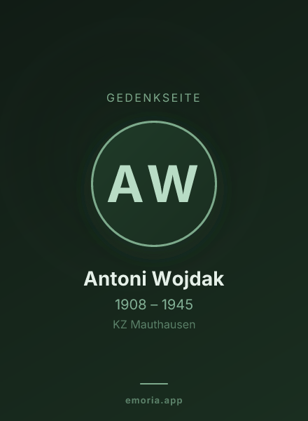 Gedenkportrait von Antoni Wojdak