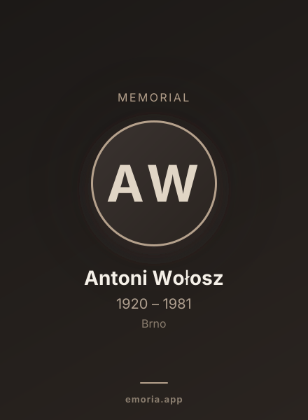 Memorial portrait of Antoni Wołosz