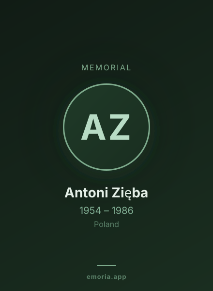 Memorial portrait of Antoni Zięba