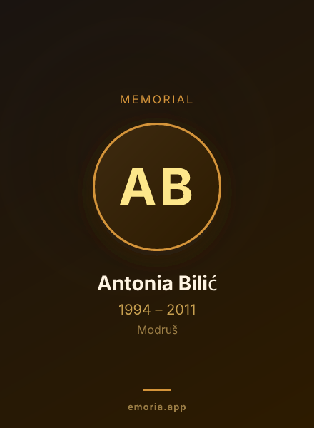 Memorial portrait of Antonia Bilić