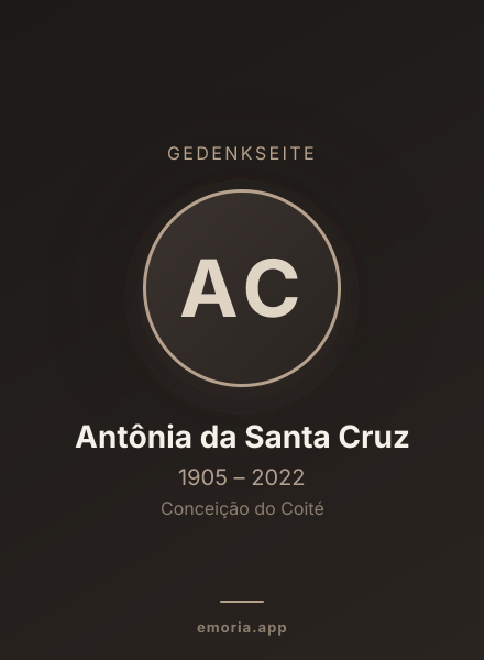 Gedenkportrait von Antônia da Santa Cruz
