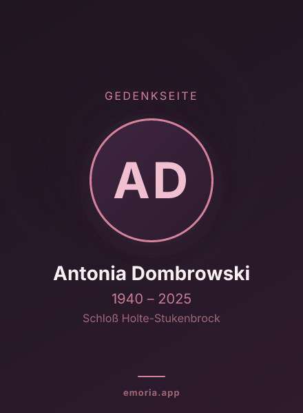 Gedenkportrait von Antonia Dombrowski
