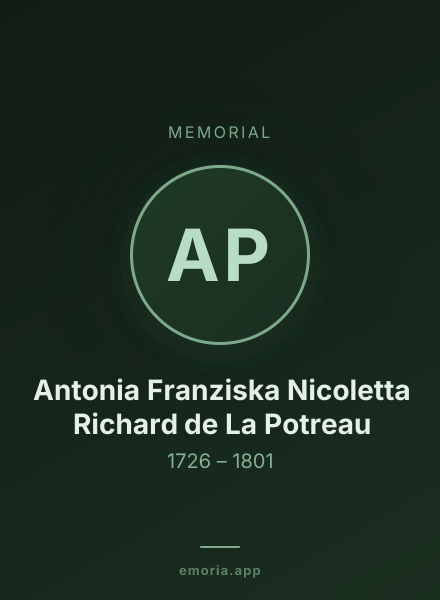 Memorial portrait of Antonia Franziska Nicoletta Richard de La Potreau