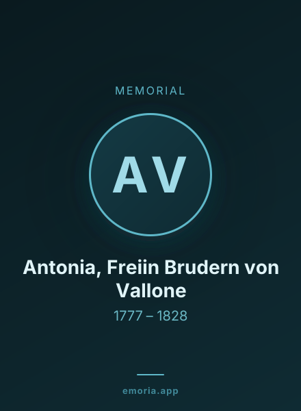 Memorial portrait of Antonia, Freiin Brudern von Vallone