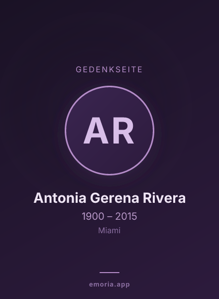 Gedenkportrait von Antonia Gerena Rivera