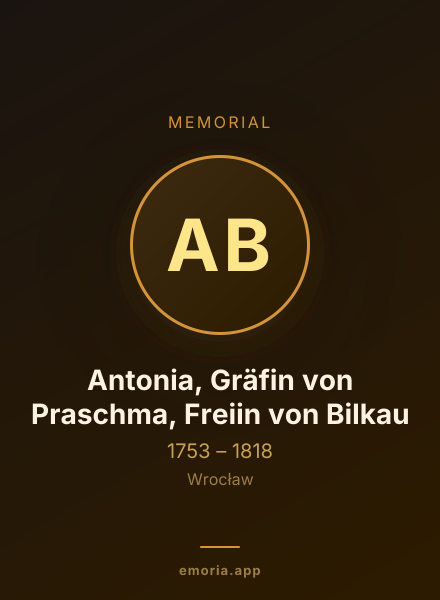 Memorial portrait of Antonia, Gräfin von Praschma, Freiin von Bilkau