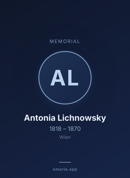 Memorial portrait of Antonia Lichnowsky