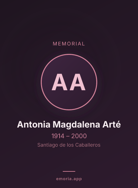 Memorial portrait of Antonia Magdalena Arté