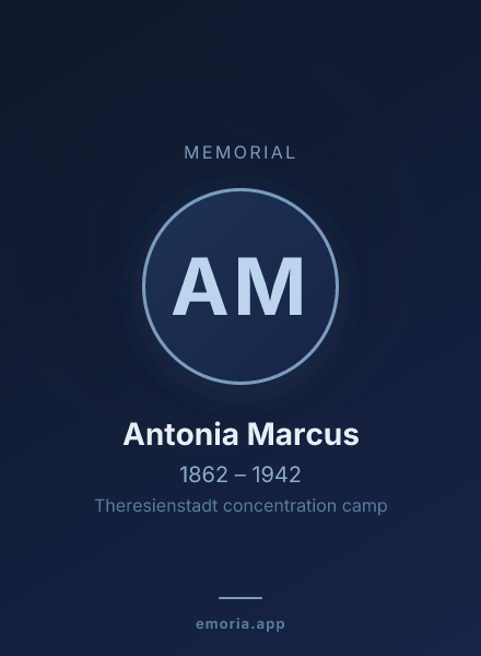 Memorial portrait of Antonia Marcus
