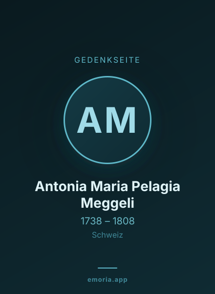 Gedenkportrait von Antonia Maria Pelagia Meggeli