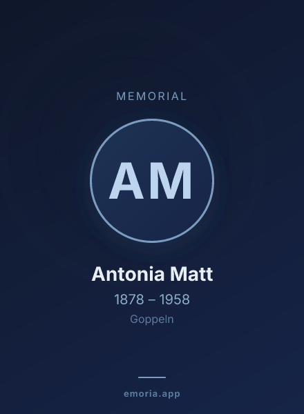 Memorial portrait of Antonia Matt
