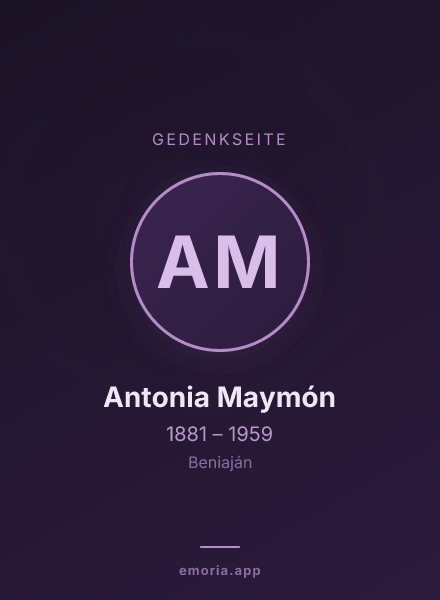 Gedenkportrait von Antonia Maymón