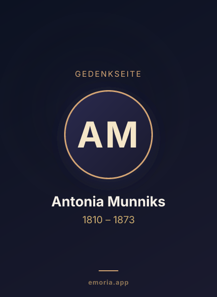 Gedenkportrait von Antonia Munniks