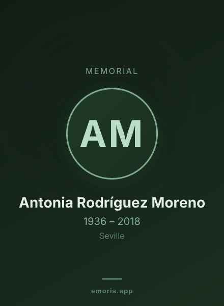 Memorial portrait of Antonia Rodríguez Moreno