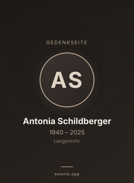 Gedenkportrait von Antonia Schildberger