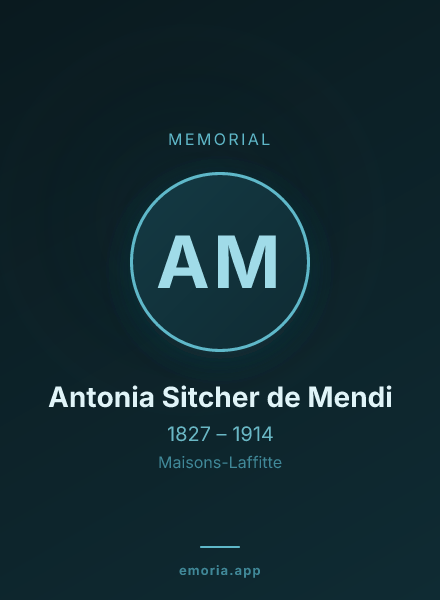 Memorial portrait of Antonia Sitcher de Mendi