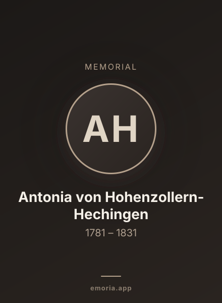 Memorial portrait of Antonia von Hohenzollern-Hechingen