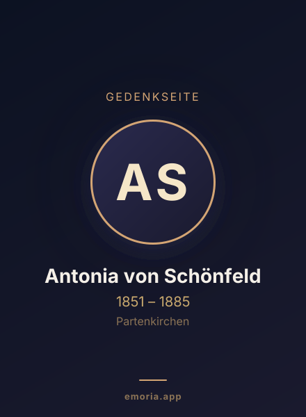 Gedenkportrait von Antonia von Schönfeld