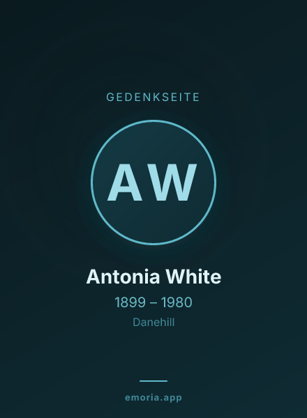 Gedenkportrait von Antonia White