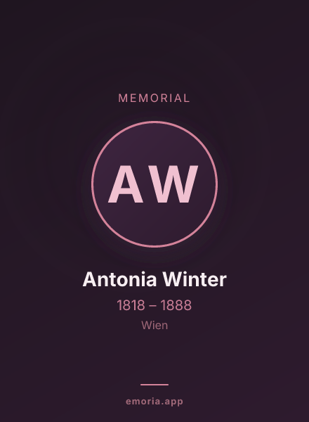 Memorial portrait of Antonia Winter