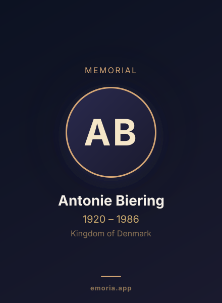 Memorial portrait of Antonie Biering