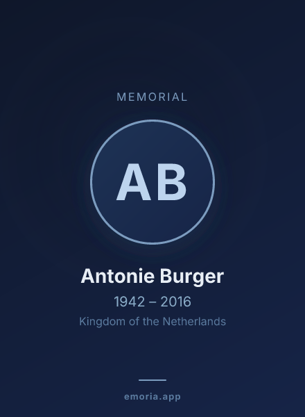 Memorial portrait of Antonie Burger