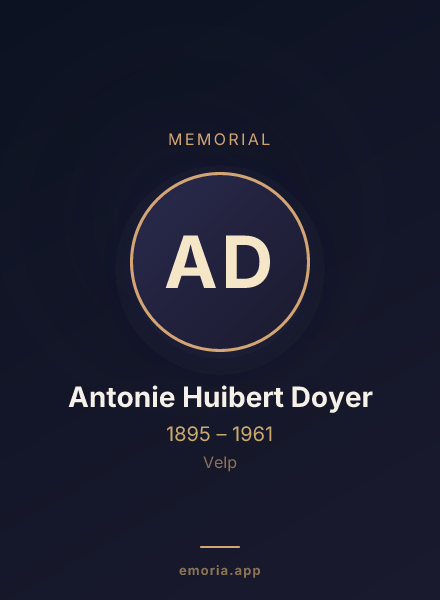 Memorial portrait of Antonie Huibert Doyer