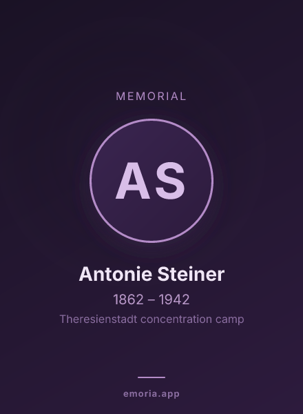 Memorial portrait of Antonie Steiner