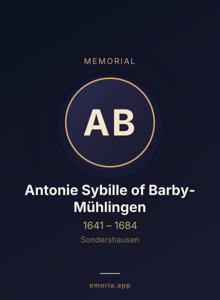 Memorial portrait of Antonie Sybille of Barby-Mühlingen