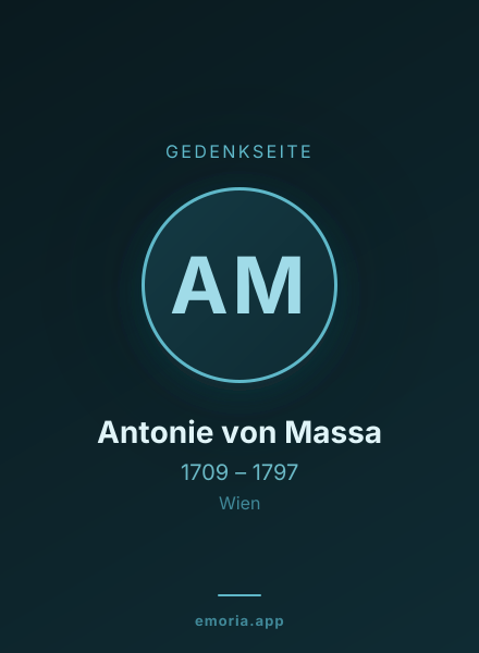 Gedenkportrait von Antonie von Massa