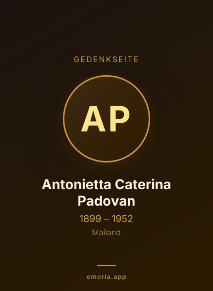 Gedenkportrait von Antonietta Caterina Padovan