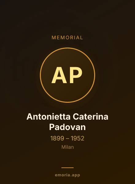 Memorial portrait of Antonietta Caterina Padovan