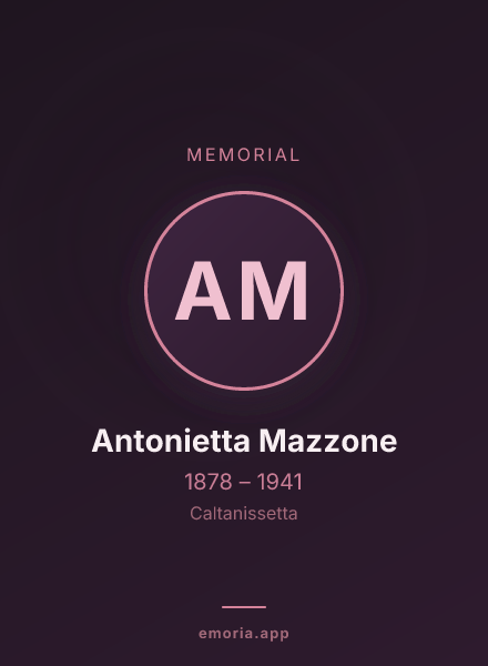 Memorial portrait of Antonietta Mazzone