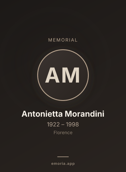 Memorial portrait of Antonietta Morandini