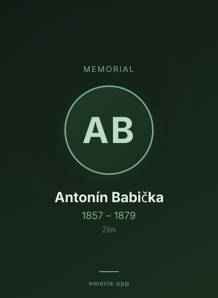 Memorial portrait of Antonín Babička