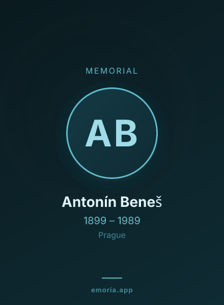 Memorial portrait of Antonín Beneš