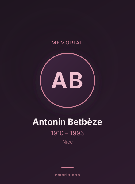 Memorial portrait of Antonin Betbèze