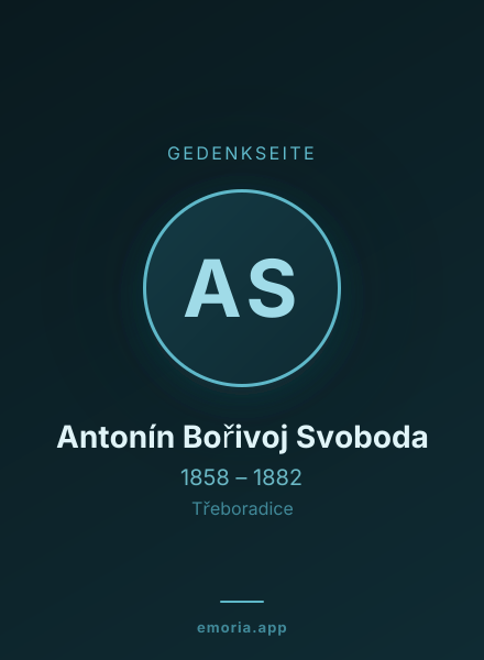 Gedenkportrait von Antonín Bořivoj Svoboda